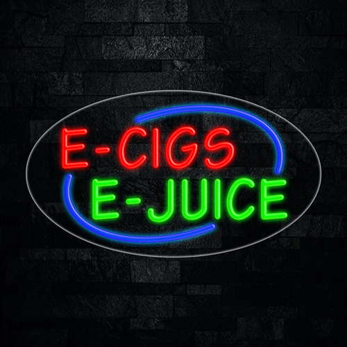 E-cigs E-juice LED Flex Neon Sign 28" x 16"
