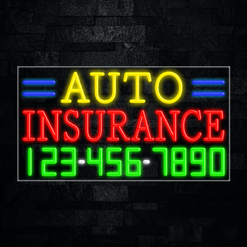 Auto Insurance LED Flex Neon Sign 33" x 18"