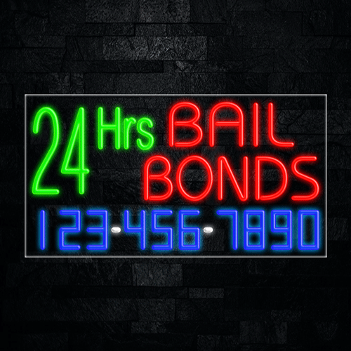 24 Hrs Bonds LED Flex Neon Sign 33" x 18"
