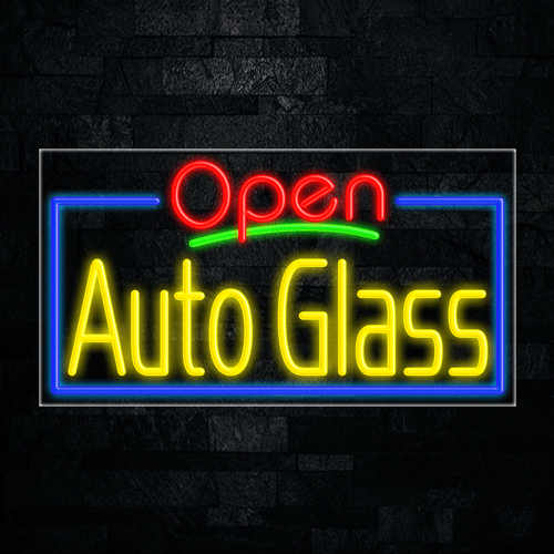 Auto Auto Glass LED Flex Neon Sign 33" x 18"