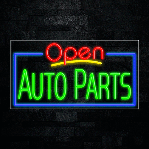 Open Auto Parts LED Flex Neon Sign 33" x 18"