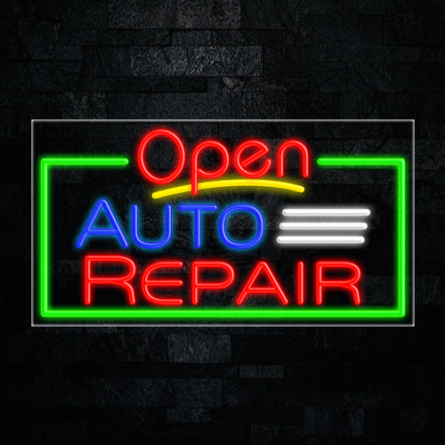 Open Auto Repair LED Flex Neon Sign 33" x 18"