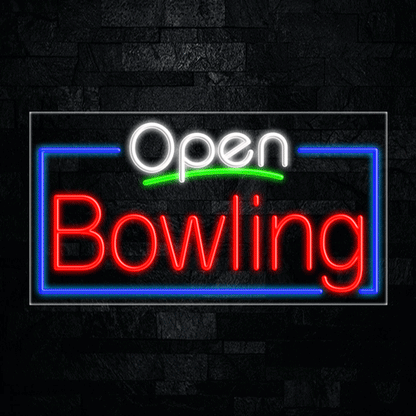 Open Blowing LED Flex Sign 33"x 18"