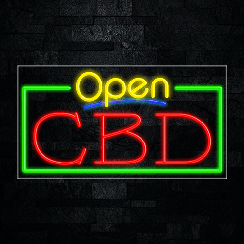 Open Cbd LED Flex Neon Sign 33" x 18"
