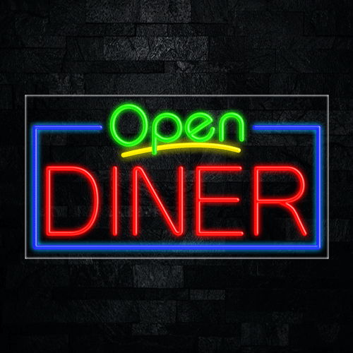 Open Diner LED Flex Sign 33"x 18"