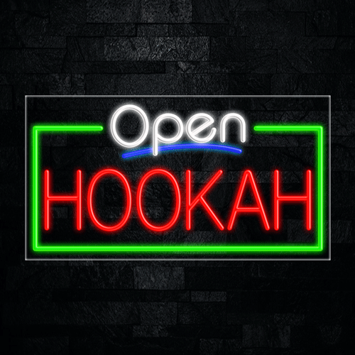 Open Hookah LED Flex Neon Sign 33" x 18"
