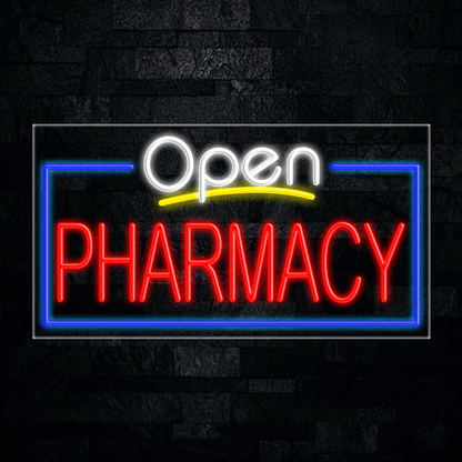 Open Pharmacy LED Flex Sign 33"x 18"