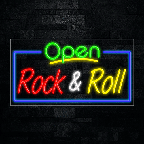 Open Rock & Roll LED Flex Sign 33"x 18"