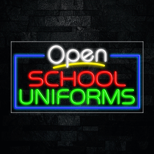 Open School Uniforms LED Flex Sign 33"x 18"