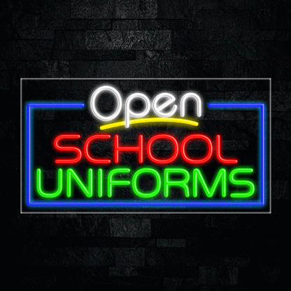 Open School Uniforms LED Flex Sign 33"x 18"