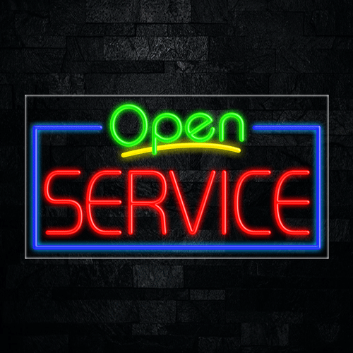 Open Service LED Flex Sign 33"x 18"