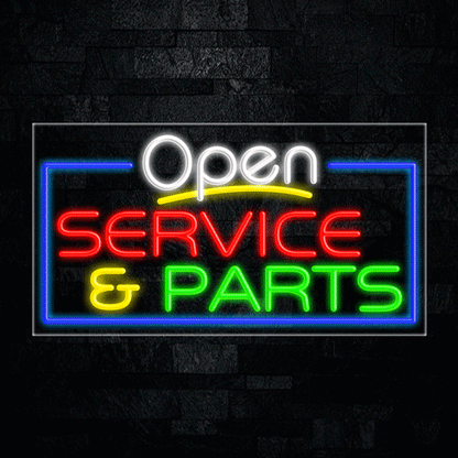 Open Service & Parts LED Flex Sign 33"x 18"