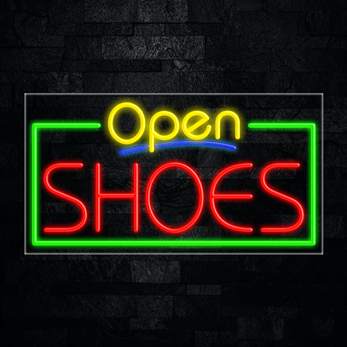 Open Shoes LED Flex Sign 33"x 18"