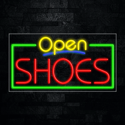 Open Shoes LED Flex Sign 33"x 18"