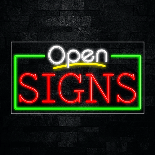 Open Signs LED Flex Sign 33"x 18"