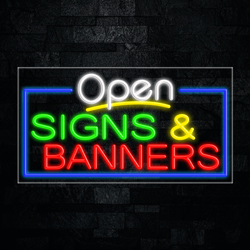 Open Signs & Banners LED Flex Sign 33"x 18"