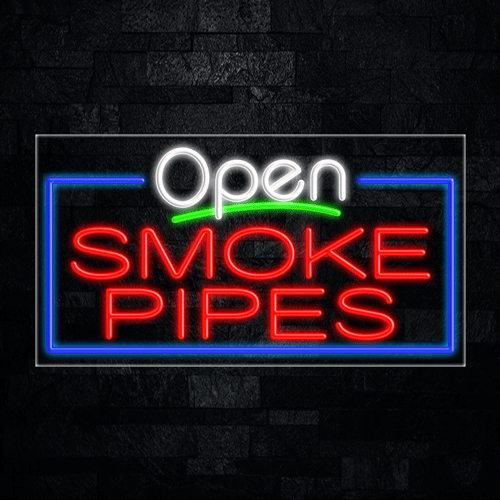 Open Smoke Pipes LED Flex Sign 33"x 18"