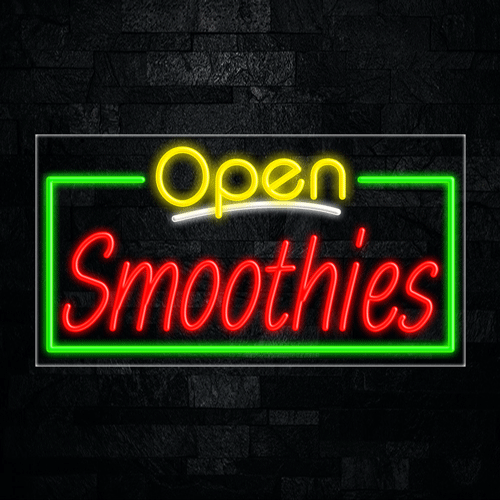 Open Smoothies LED Flex Sign 33"x 18"