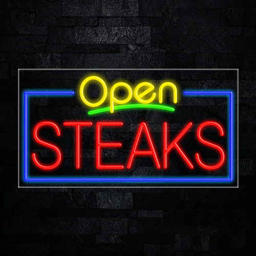 Open Steaks LED Flex Sign 33"x 18"