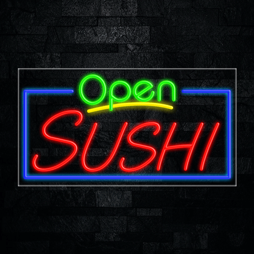 Open Sushi LED Flex Sign 33"x 18"