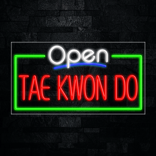 Open Tea Kwon Do LED Flex Sign 33"x 18"