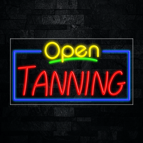 Open Tanning LED Flex Sign 33"x 18"