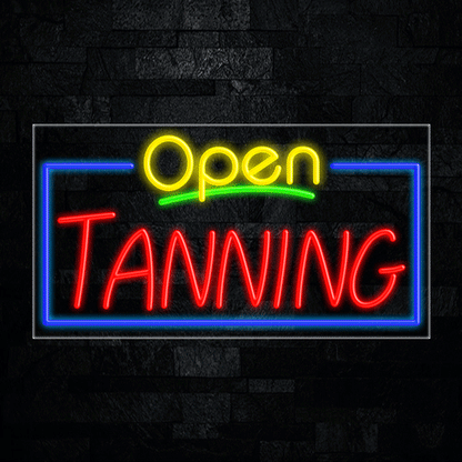 Open Tanning LED Flex Sign 33"x 18"