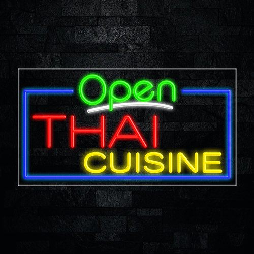 Open Thai Cuisine LED Flex Sign 33"x 18"