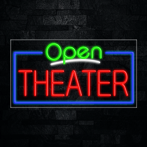 Open Theater LED Flex Sign 33"x 18"