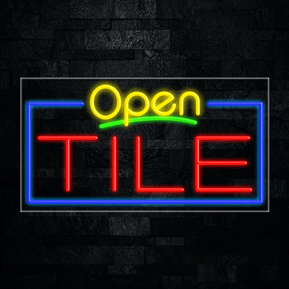 Open Tile LED Flex Sign 33"x 18"