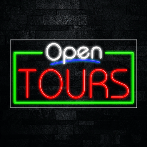 Open Tours LED Flex Sign 33"x 18"