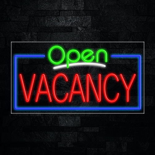 Open Vacancy LED Flex Sign 33"x 18"