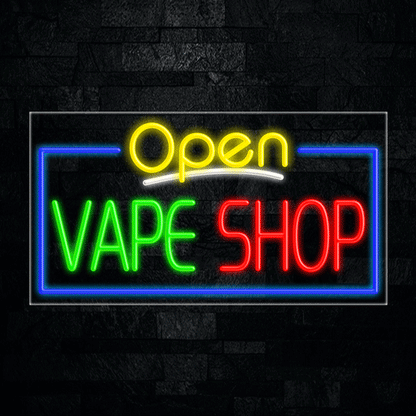 Open Vape Shop LED Flex Sign 33"x 18"