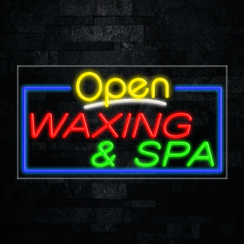 Open Waxing & Spa LED Flex Sign 33"x 18"