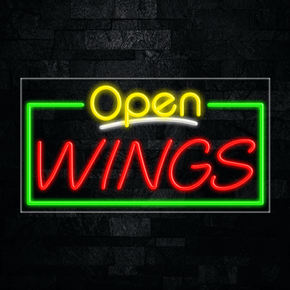 Open Wings LED Flex Sign 33"x 18"