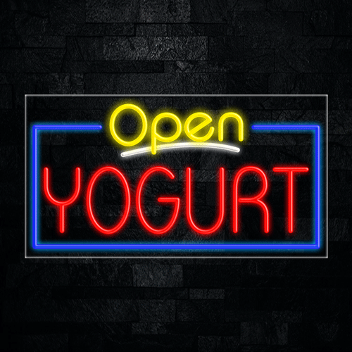 Open Yogurt LED Flex Sign 33"x 18"